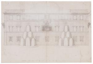 BORROMINI Francesco Castelli,DESIGN FOR THE DECORATION OF THE EAST FAÇADE OF TH,Sotheby's 2016-01-27