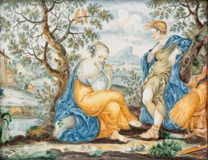 BORROMINI Francesco Castelli 1599-1667,Deux figures dans un paysage,Tajan FR 2015-06-17