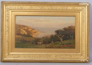 BORROW William Henry 1863-1901,a 19th century cliff top scene at Fairlight, East,Burstow and Hewett 2024-01-25