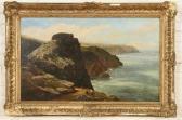 BORROW William Henry,Coastal scene with figures and sailboats,1874,Kamelot Auctions 2020-03-26