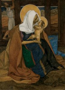 BORSCHKE Karl 1886-1941,The Madonna and Child with St. Joseph,1919,Jackson's US 2009-06-23