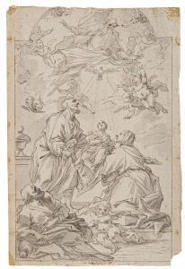 BORSETTI Carlo Bartolomeo 1698-1759,Vergine con S. Anna e S. Gioacchino,Cambi IT 2024-04-17