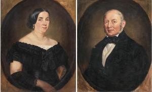 BORSOS Josef 1821-1883,Portrait of a married couple,1857,Nagyhazi galeria HU 2023-12-12