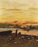 BORSOW Alexander 1854-1895,A beach at dusk,Palais Dorotheum AT 2024-02-21