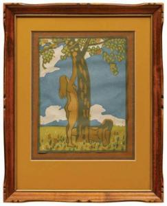 BORSZÉKY Frigyes 1880-1955,A Tudàs Fàja,1911,Neal Auction Company US 2021-10-07