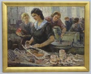Bortnikov Nikolai Fedorovich 1916-1997,Women working in an industrial factory,Dickins GB 2017-12-01