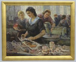 Bortnikov Nikolai Fedorovich 1916-1997,Women working in an industrial factory,Dickins GB 2018-02-02