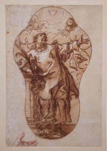 BORTOLONI Mattia 1696-1750,Étude pour la figure de saint Etienne,Pierre Bergé & Associés 2022-05-20