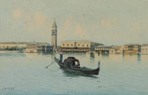 BORTOLUZZI Pietro 1875-1937,Veduta di Piazza San Marco,Capitolium Art Casa d'Aste IT 2021-06-17