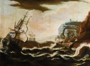 BORZONE FRANCESCO MARIA 1625-1679,Coppia di marine,Wannenes Art Auctions IT 2019-05-29