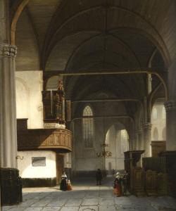 BOSBOOM Johannes 1817-1891,Intérieur d'église,Etienne de Baecque FR 2024-03-29