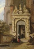 BOSBOOM Johannes 1817-1891,Poortje van het Oude Vrouwenhuis, Hoorn,1836,Christie's GB 2002-04-24