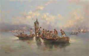 BOSCARI F 1800-1800,Group Celebrating in Fishing Boats,Palais Dorotheum AT 2012-03-13