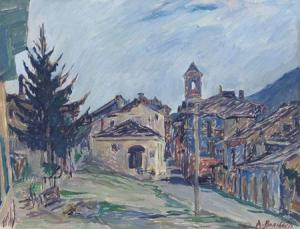 BOSCHETTI Amedeo 1898-1979,Paese montano,1952,Meeting Art IT 2014-10-26