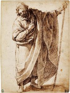 BOSCHI Benedetto,A standing figure of a man wearing a cloak and hol,Sotheby's GB 2021-07-08