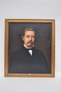 BOSCHMANS Louis 1861-1924,Portrait d\’un notable,1882,VanDerKindere BE 2021-02-09