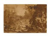 BOSCOLI Andrea 1560-1606,Landscape with a stag hunt,Sotheby's GB 2021-07-08