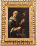 BOSELLI Felice 1651-1732,Filatrice con gatto,Gregory's IT 2022-12-07