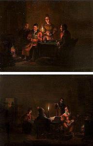 BOSHAMER Johannes Willem 1802-1857,The letter - Musicians,1836,Bernaerts BE 2016-05-03