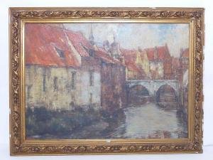 BOSIERS Rene 1875-1927,Canal à Malines,VanDerKindere BE 2021-09-28