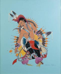 BOSIN Francis Blackbear 1921-1980,The Kiowa Dancer,Maynards CA 2024-04-17