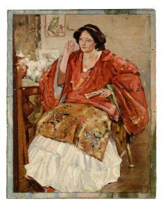 BOSS Eduard 1873-1958,Donna in rosso,1936,Gonnelli IT 2023-05-23