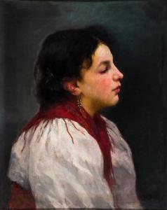 BOSS Josef 1868-1908,Portrait eines jungen Mädchens im Profil von recht,1894,Zeller DE 2019-04-03