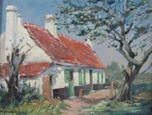 BOSSAERTS WALTER 1908,FARMHOUSE WITH RED ROOF,1950,Sloans & Kenyon US 2012-02-24