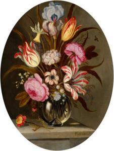 BOSSCHAERT Abraham 1612-1643,Flowers in a glass vase,Galerie Koller CH 2018-09-28