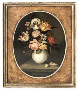 BOSSCHAERT Abraham 1612-1643,Stilleben mit Rosen, Tulpen und Iris in einer reli,Nagel DE 2019-10-16