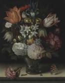 BOSSCHAERT Ambrosius I,An iris, tulips, narcissi, roses and fritillaries ,Christie's 2018-04-19
