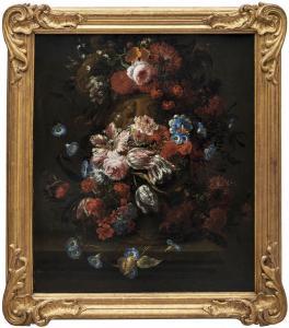 BOSSCHAERT Ambrosius I 1573-1621,Composizione floreale entro vaso istoriato,Aste Bolaffi 2022-10-27
