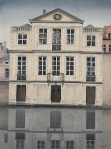bosschaert renaat 1938,Neo Classical facade near the water,Bernaerts BE 2010-02-08