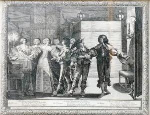 BOSSE Abraham 1602-1676,LA MARIÉE RECONDUITE CHEZ ELLE,1633,Pillon FR 2013-02-24