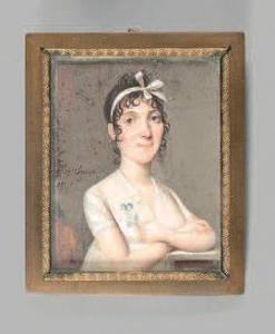 BOSSELMAN 1802-1819,Portrait de jeune femme à la pensée,De Maigret FR 2021-06-11