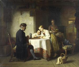 BOSSHARDT Johann Caspar 1823-1887,A game of draughts,Bonhams GB 2014-09-09