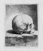 BOSSI Benigno 1727-1800,Ein Totenschädel auf einem Steinquader,Galerie Bassenge DE 2018-11-28