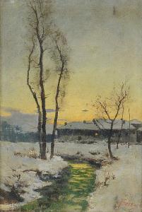 BOSSO Francesco 1864-1933,Paesaggio innevato,Meeting Art IT 2024-04-20