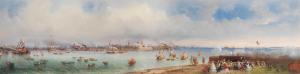 BOSSOLI Carlo 1815-1884,The Great 'Peace Review of the Fleet' held at Spit,1856,Bonhams 2024-04-24