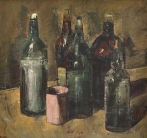 BOSTAN DUMITRU 1962,Still Life with Bottles,1993,Artmark RO 2023-07-12