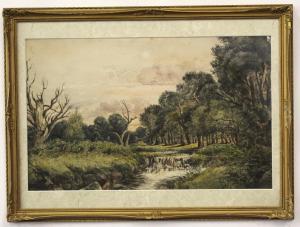 BOSTOCK Cecil 1884-1939,Waterfall near Little Matlock, Bradgate Park,Keys GB 2019-06-25