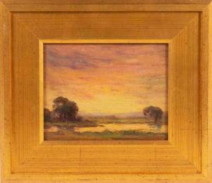 BOSTON Frederick James 1855-1932,Twilight Landscape,Hindman US 2020-12-02