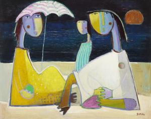 BOTELLO BARRO Angel 1913-1986,Untitled (Three Figures on Beach),1982,Christie's GB 2024-03-15