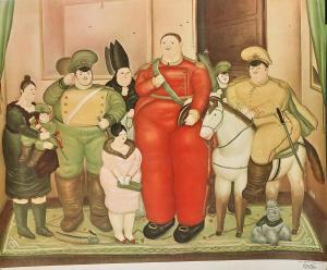 BOTERO Fernando 1932-2023,Retrato oficial de la junta militar,Chait US 2019-04-28