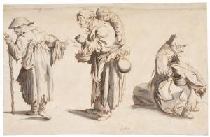 BOTH Andries Dirksz 1612-1642,Three studies of peasant women,Sotheby's GB 2021-03-24