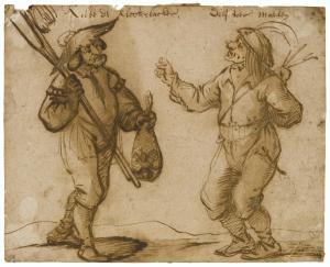 BOTH Andries Dirksz 1612-1642,TWO PEASANT CHARACTERS FROM POPULAR THEATRE,Sotheby's GB 2011-07-07
