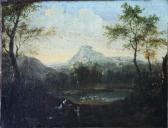 BOTH James,Figures & Animals near a wooded river, mountains b,Fonsie Mealy Auctioneers IE 2015-10-06