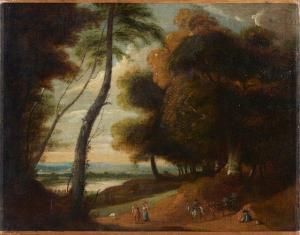 BOTH Jan Dirksz. 1615-1652,A landscape with figures,Veritas Leiloes PT 2024-03-13