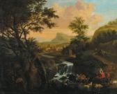 BOTH Jan Dirksz.,Mountain landscapewith travellers and cattle near ,Hessink's Veilingen 2008-09-27