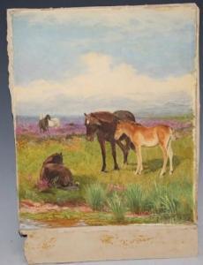 BOTHAMS Walter 1850-1914,Dartmoor Ponies,1894,Cuttlestones GB 2021-03-11